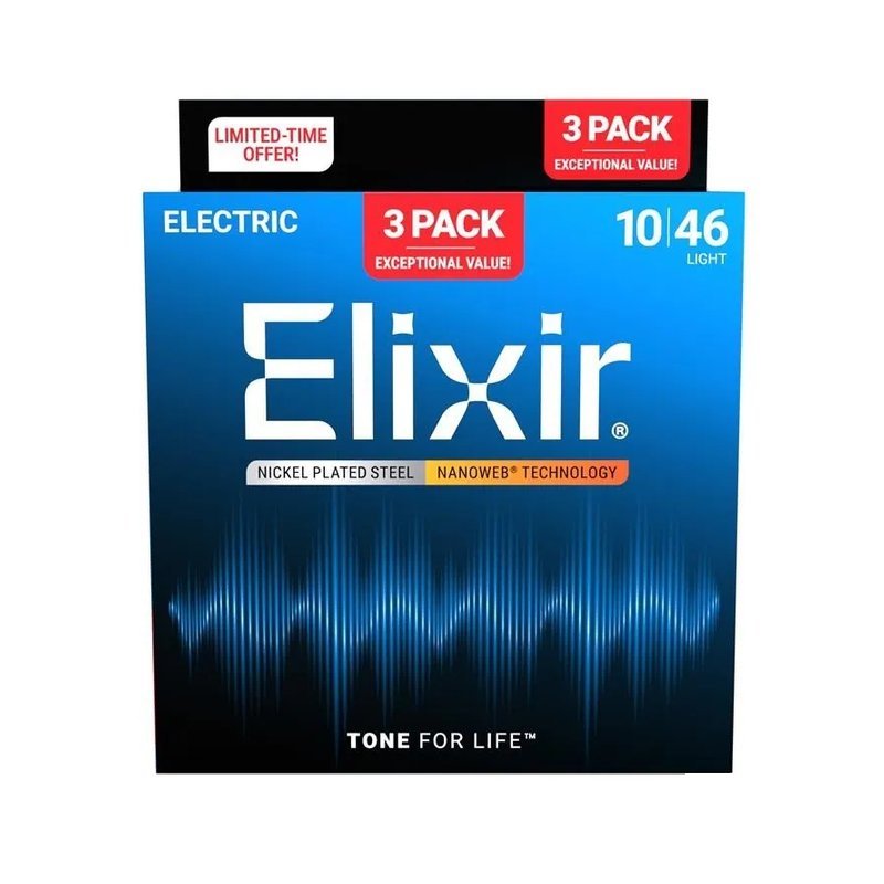 Elixir ELIXIR 16567 電吉他 NANOWEB 10-46 3SET — 三峽電吉他