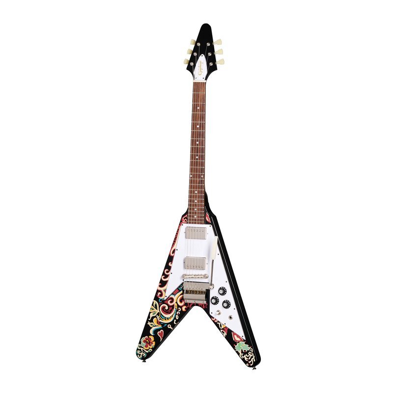Epiphone Epiphone Jimi Hendrix™ "Love Drops" Flying V Ebony 電吉他 — 三峽電吉他