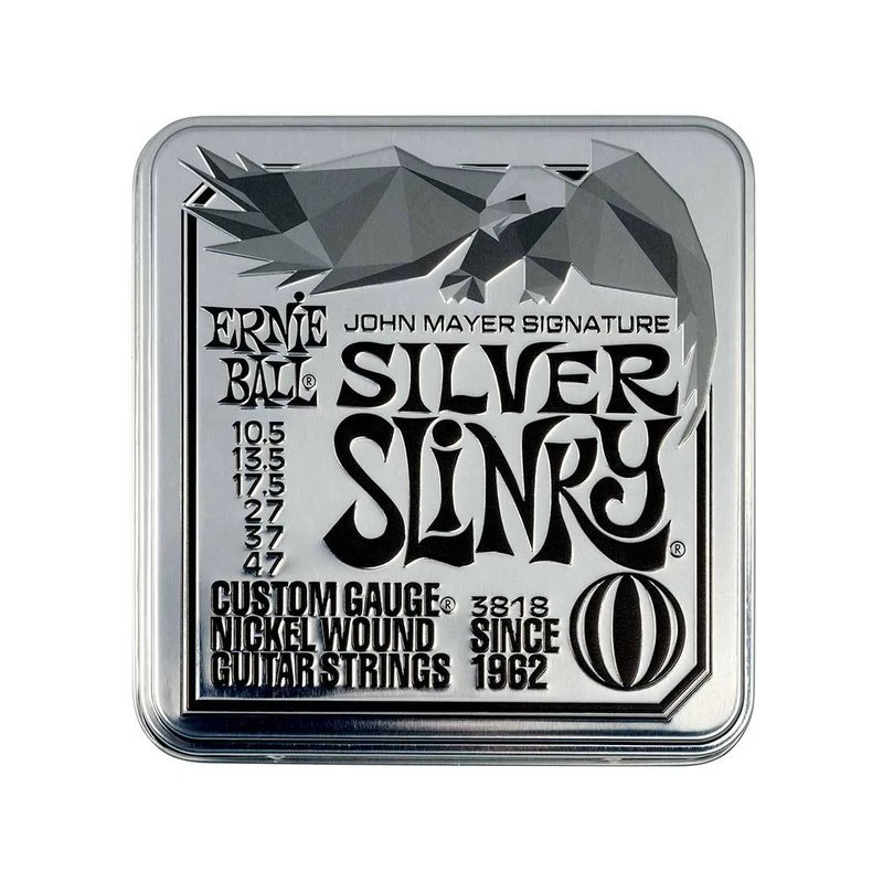 Ernie Ball Ernie Ball Signature Strings 3818 John Mayer Silver Slinky 電吉他套弦 (三入鐵盒裝) 10.5-47 — 三峽木吉他 / 民謠吉他