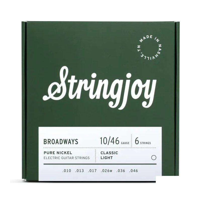 Stringjoy STRINGJOY Broadways Pure Nickel Electric Guitar Strings 百老匯 系列 純鎳 電吉他弦 — 三峽木吉他 / 民謠吉他