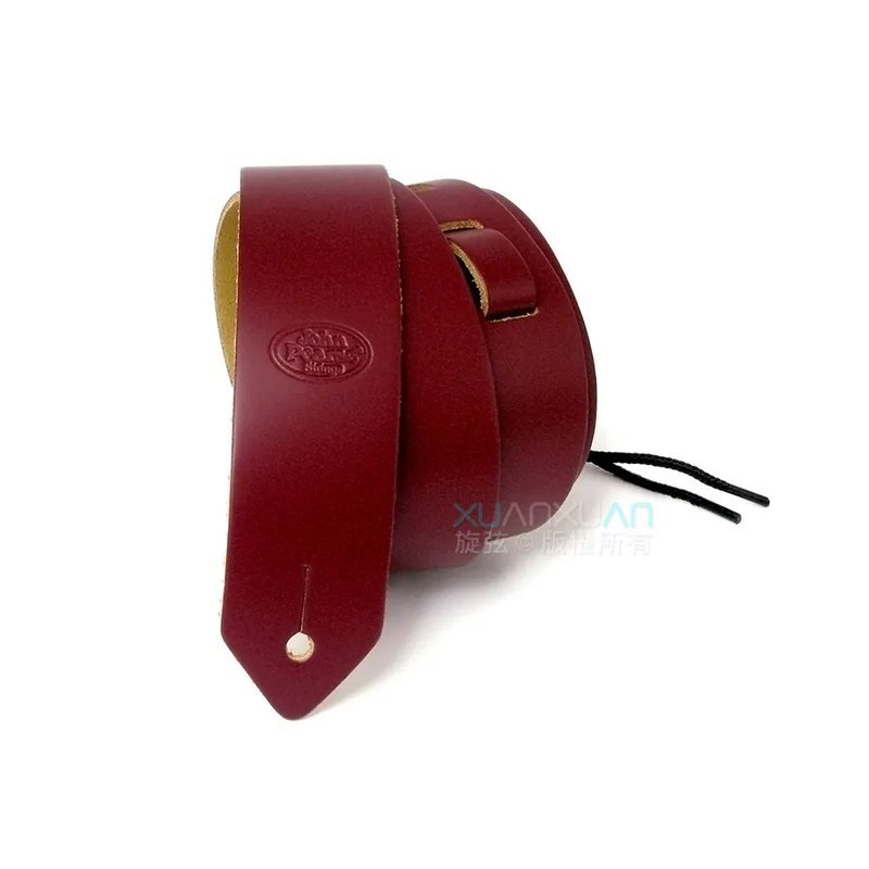 John Pearse JohnPearse 窄版真皮肩背帶 Skinny™系列 真皮 勃根地紅 — 三峽木吉他 / 民謠吉他