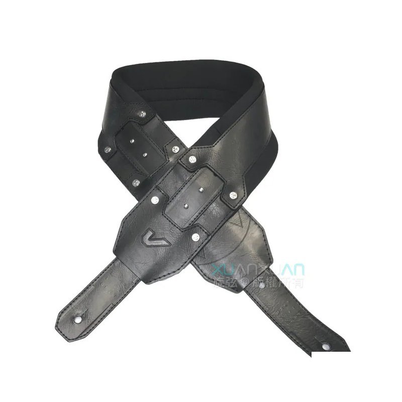 GruvGear GruvGear Recoil真皮背帶 黑 3.5吋寬 雙邊可調整 David Ellefson簽名款 — 三峽背帶