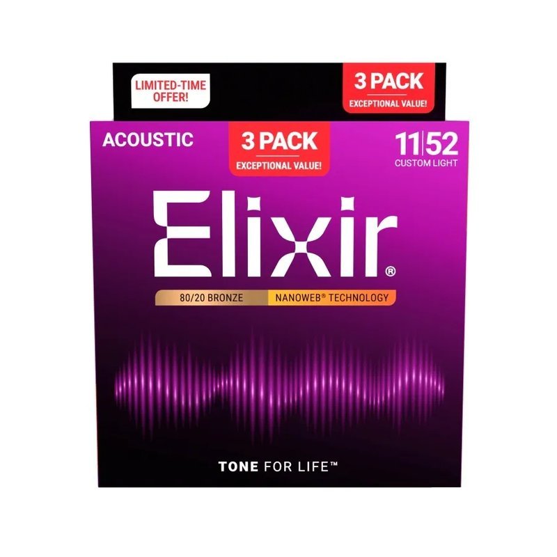 Elixir ELIXIR 16568 木吉他 磷青銅 NANO 1152 3SET — 三峽木吉他 / 民謠吉他