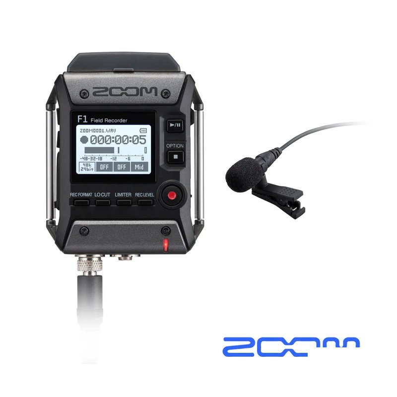 Zoom ZOOM F1-LP 多軌錄音座 (附領夾式麥克風組) — 三峽麥克風