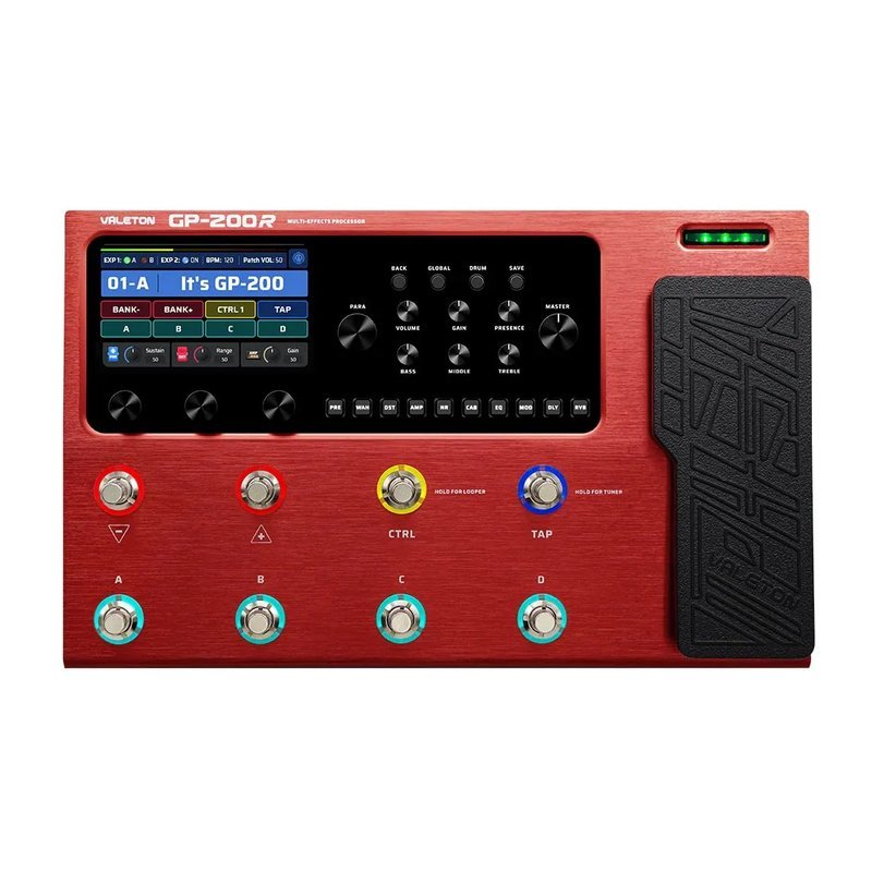 Valeton Valeton GP-200R 旗艦綜合效果器 金屬紅 特別款 — 三峽效果器