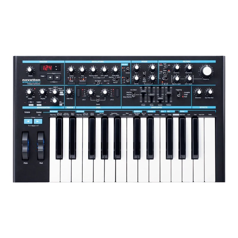 Novation NOVATION BASS STATION II Analog Synthesizer 鍵盤合成器 — 三峽木吉他 / 民謠吉他