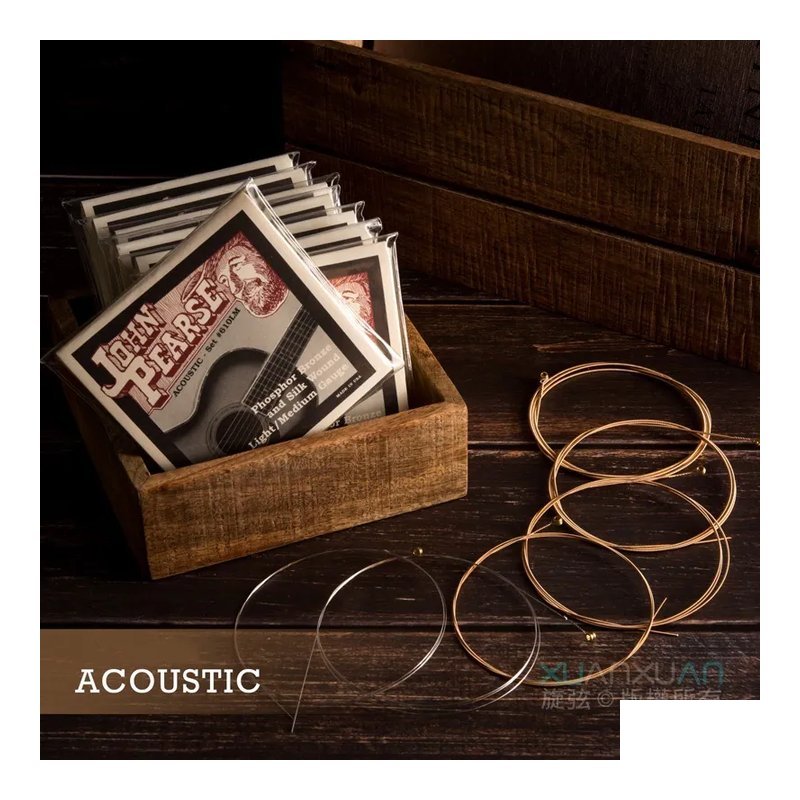 John Pearse JohnPearse 民謠吉他弦 磷青銅鑲絲線 系列 — 三峽木吉他 / 民謠吉他