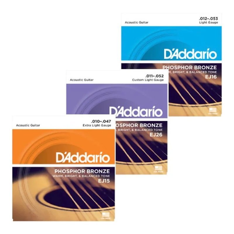 D'Addario Daddario EJ 系列 民謠吉他弦 磷青銅 — 三峽木吉他 / 民謠吉他