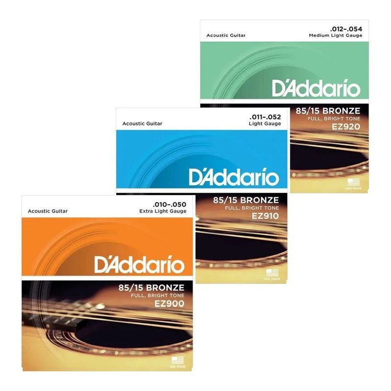 D'Addario Daddario EZ 系列 民謠吉他弦 85/15黃銅合金 — 三峽木吉他 / 民謠吉他