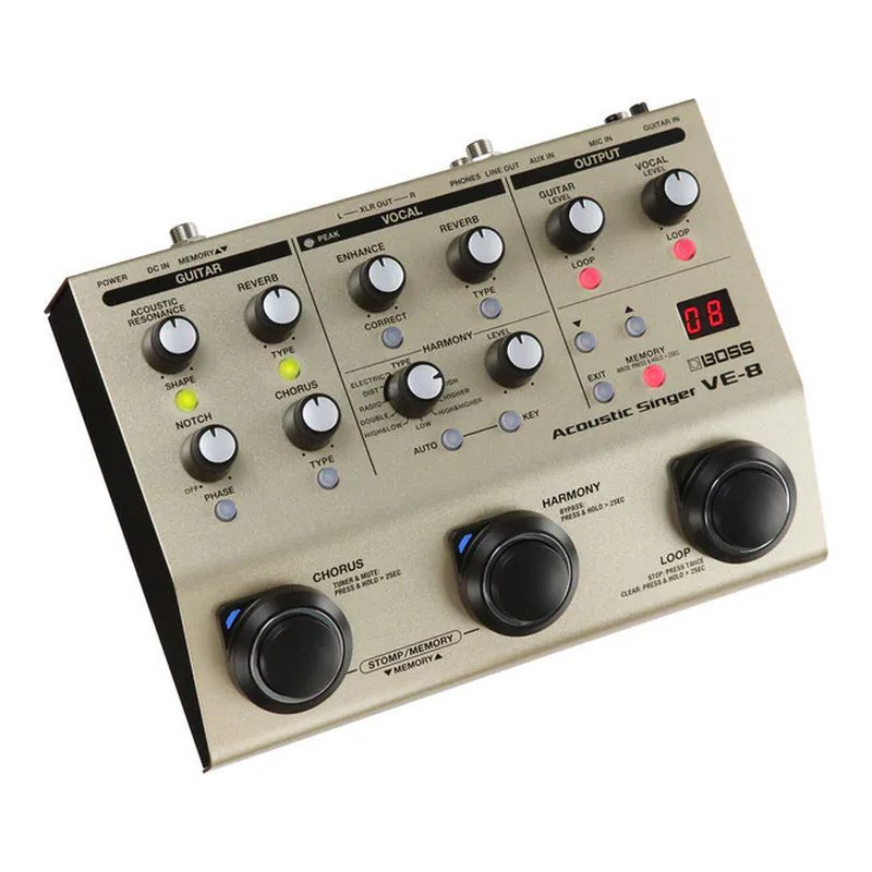 BOSS BOSS VE-8 Acoustic Singer 人聲效果器 — 三峽木吉他 / 民謠吉他
