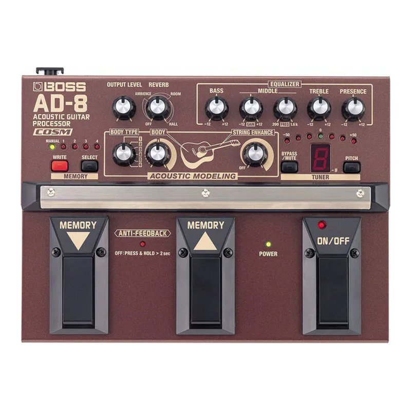 BOSS BOSS AD-8 Acoustic Guitar Processor 地板型空心吉他 效果器 — 三峽木吉他 / 民謠吉他