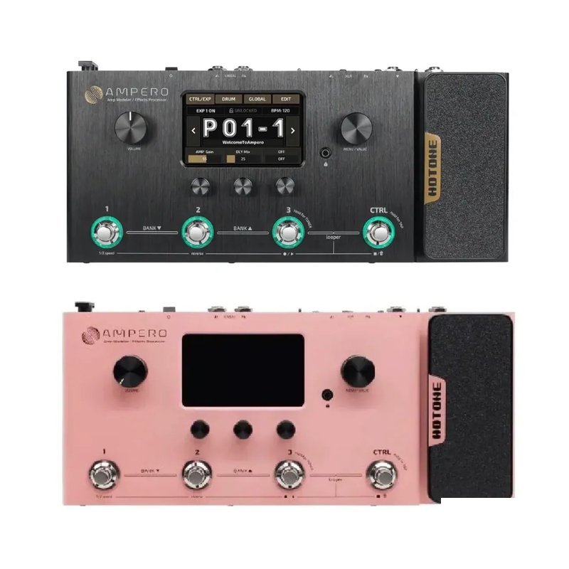 Hotone Hotone 綜合效果器 Ampero 黑色 粉紅色 — 三峽烏克麗麗