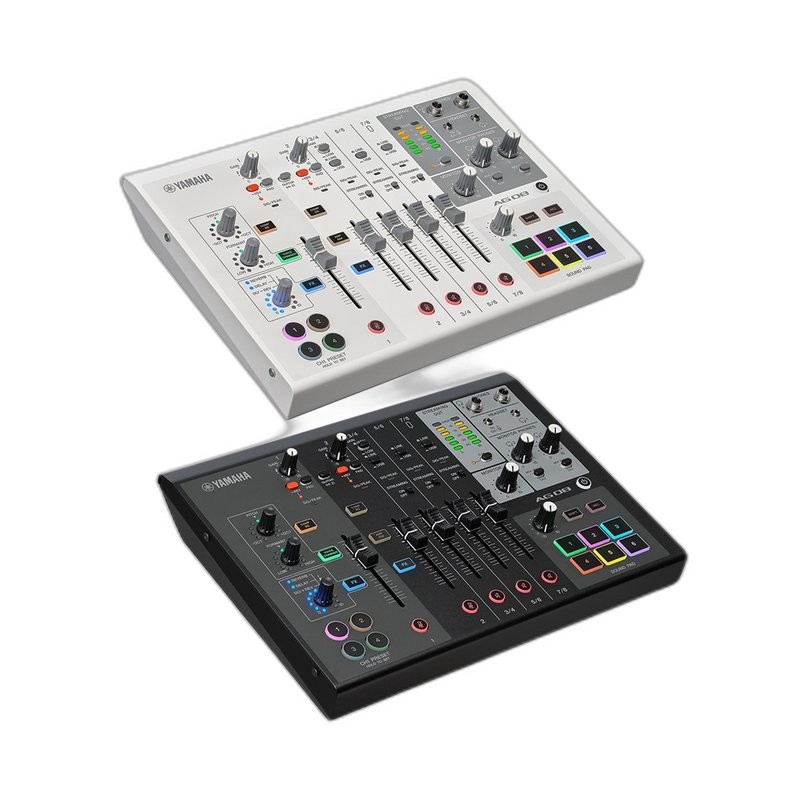 YAMAHA AG08 專業 USB 錄音介面 混音器 黑 YAMAHA AG08 專業 USB 錄音介面 混音器 黑 / 白色款 — 三峽麥克風