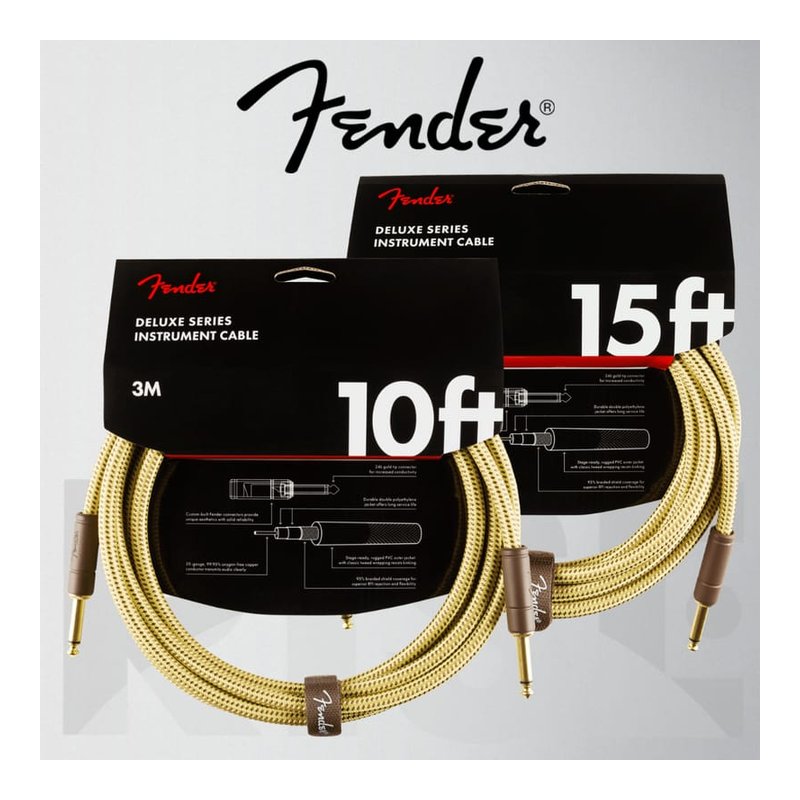 Fender Fender Deluxe Series Tweed Instrument Cables 樂器導線 — 三峽配件 / 週邊