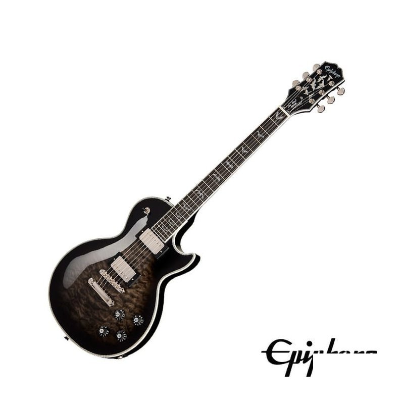 Epiphone Epiphone Les Paul Custom Bats in Flight Transparent Ebony Burst 電吉他 — 三峽電吉他