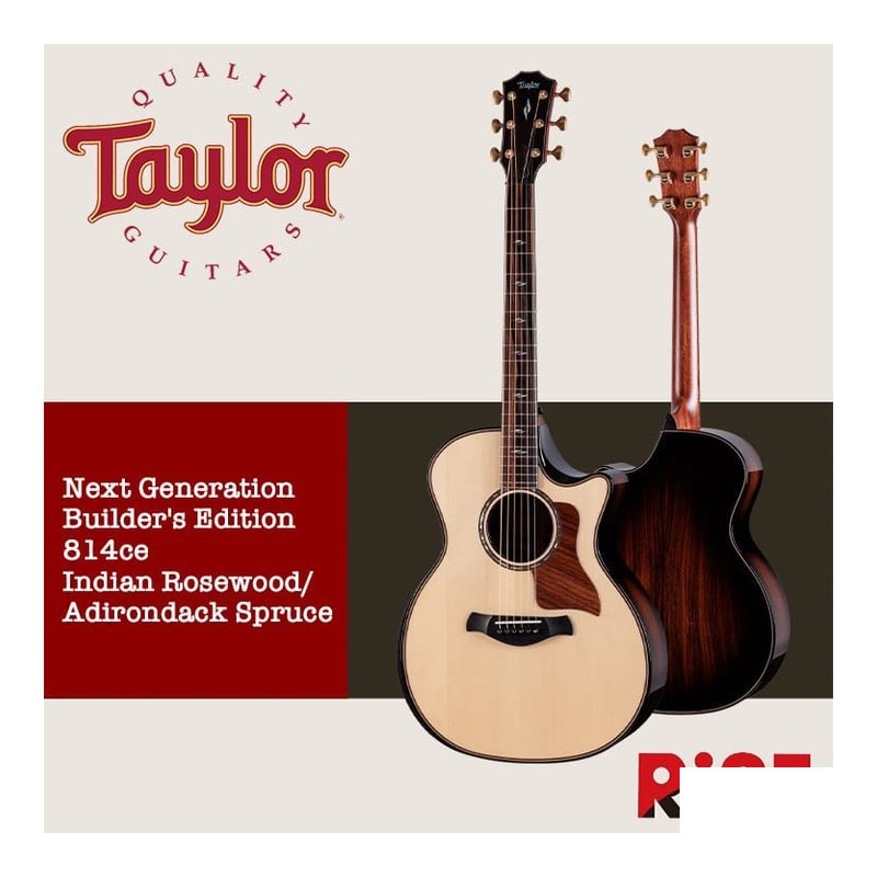 Taylor Taylor Next Generation Builder's Edition 814ce Indian Rosewood/Adirondack Sprue 木吉他 — 三峽木吉他 / 民謠吉他