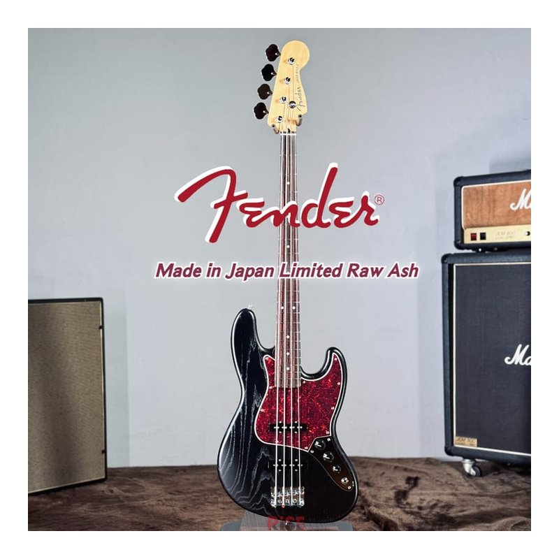 Fender Fender Japan LTD Hybrid II Jazz Bass Raw Ash BLK 電貝斯 — 三峽吉他 / Bass
