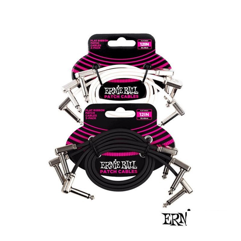 Ernie Ball Ernie Ball FLAT RIBBON 30公分 扁頭/帶狀/效果器/樂器 短導線 (可單買) — 三峽效果器