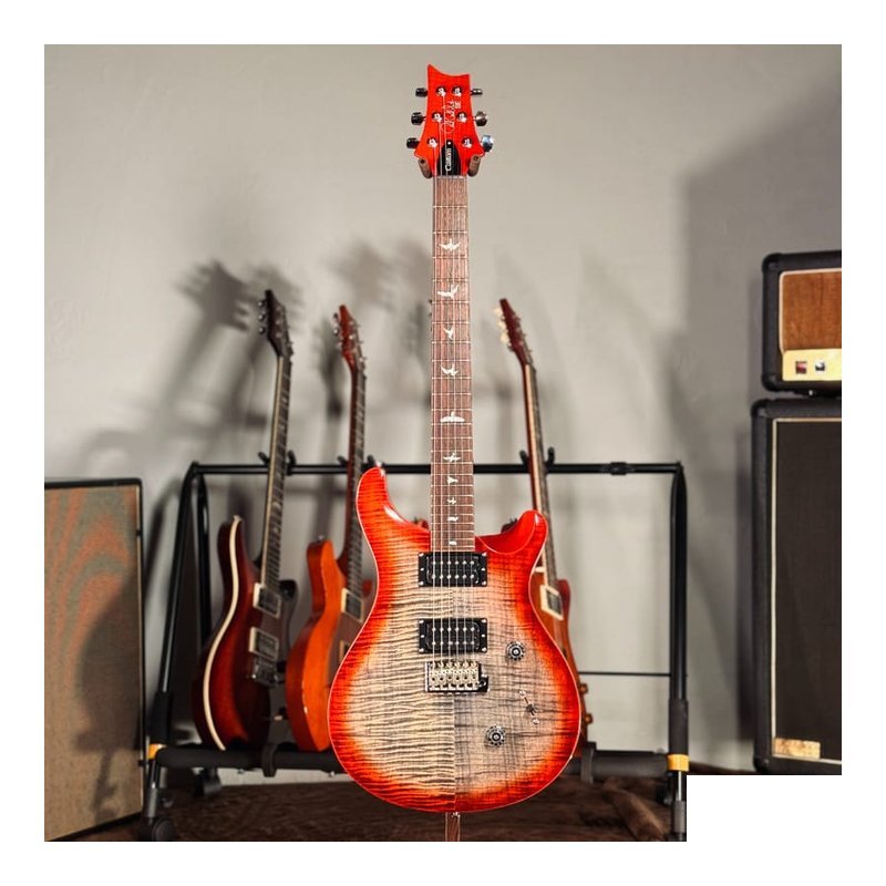 PRS PRS SE Custom 24 Charcoal Cherry Burst 電吉他 — 三峽電吉他