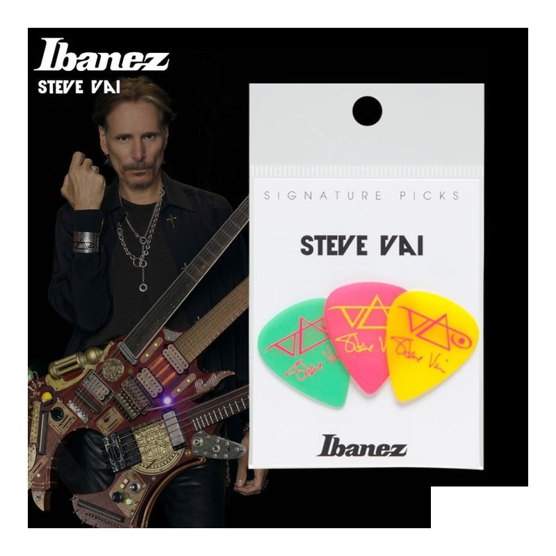 Ibanez ibanez B1000SVGPY 系列 Steve Vai 簽名款 三片裝 日本製造 Pick — 三峽配件 / 週邊