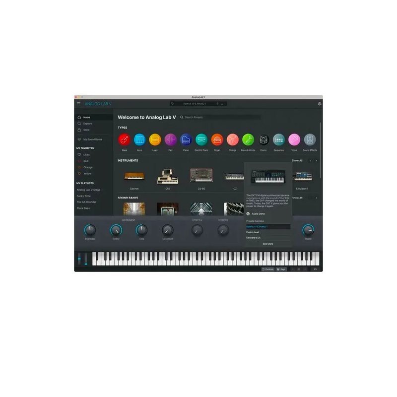 Arturia Arturia / Analog Lab V 合成器音源軟體 (序號下載版 ) — 三峽電鋼琴 / 鍵盤