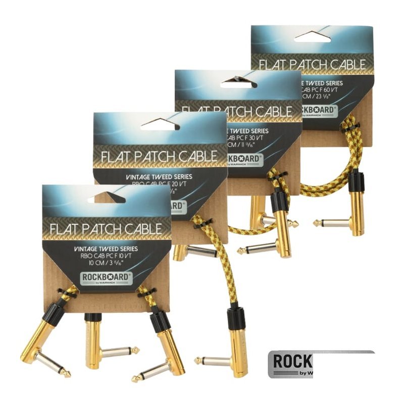 ROCKBOARD RockBoard Vintage Tweed Series 扁頭 效果器短導線 — 三峽效果器