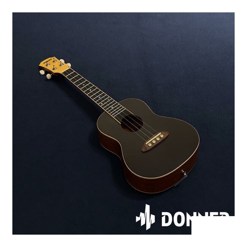 Donner Donner U2 23" 雲杉木 面單板 烏克麗麗 可可黑 — 三峽烏克麗麗