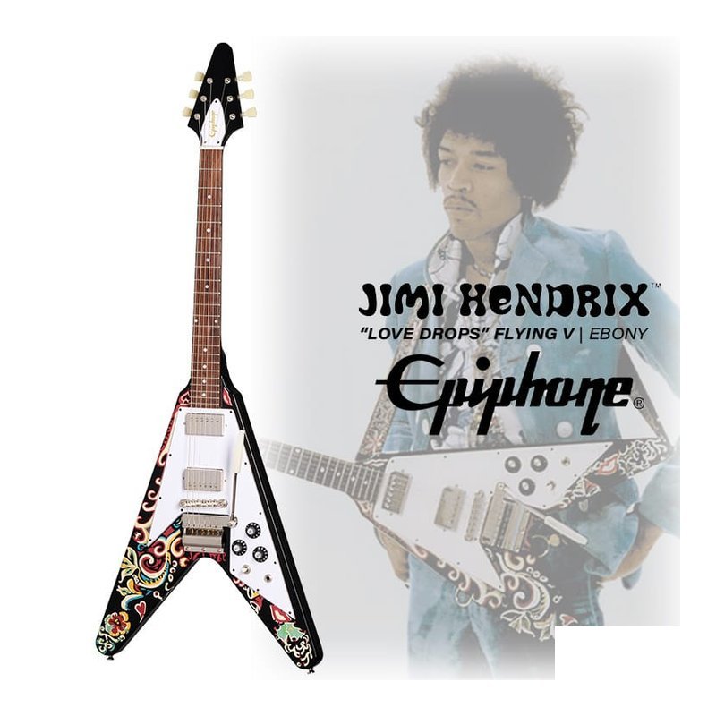 Epiphone 簽名款 Epiphone Jimi Hendrix™ "Love Drops" Flying V 電吉他 — 三峽電吉他